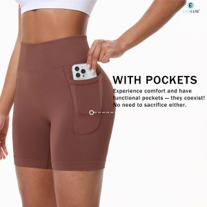 Evercute Cross Back Sport Bras Shorts Pack Padded Strappy Medium Support Cropped Bras Set Size M