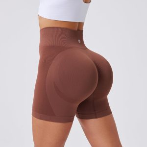 Evercute Cross Back Sport Bras with Shorts Set Padded Strappy Medium Support Cropped Bras Set Size M