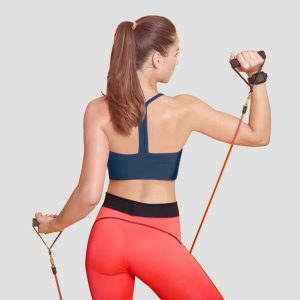 Evercute Racerback Sports Bras Padded Y Racer Back Cropped Bras for Yoga Workout Fitness Low Impact