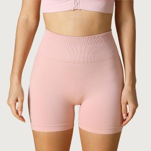 Evercute Women's Sports Bras Adjustable Deep V Neck Bras High Waist Gym Shorts Set Size L