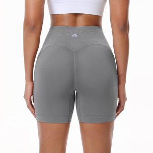 Evercute Women's Sports Bras with Shorts Set Adjustable Deep V Neck Bras Wireless Padded Low Support Sexy Bras Size L