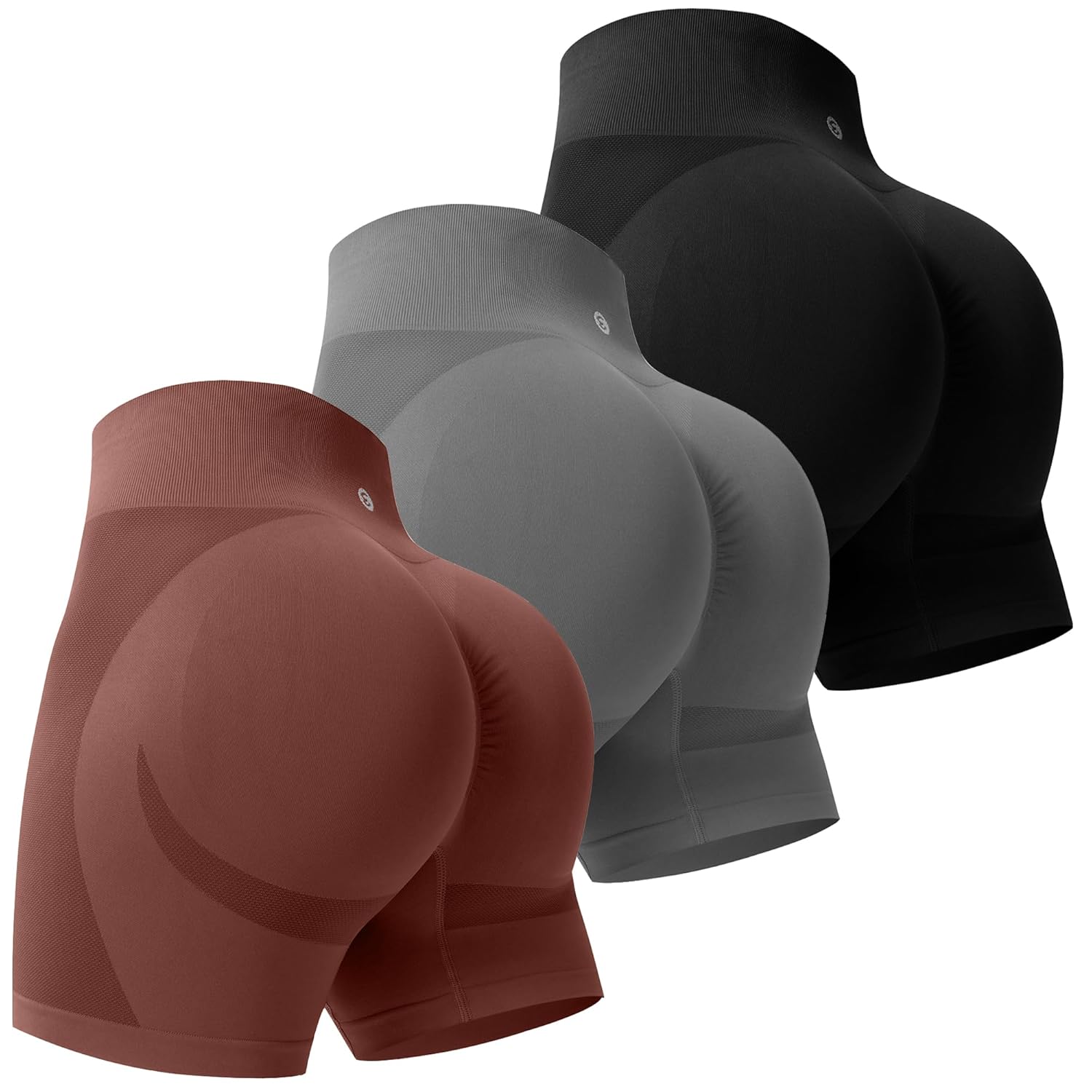 Evercute Women's Zip Front Sports Bras Shorts Pack Wireless Padded Medium Support Post-Surgery Bra Size M