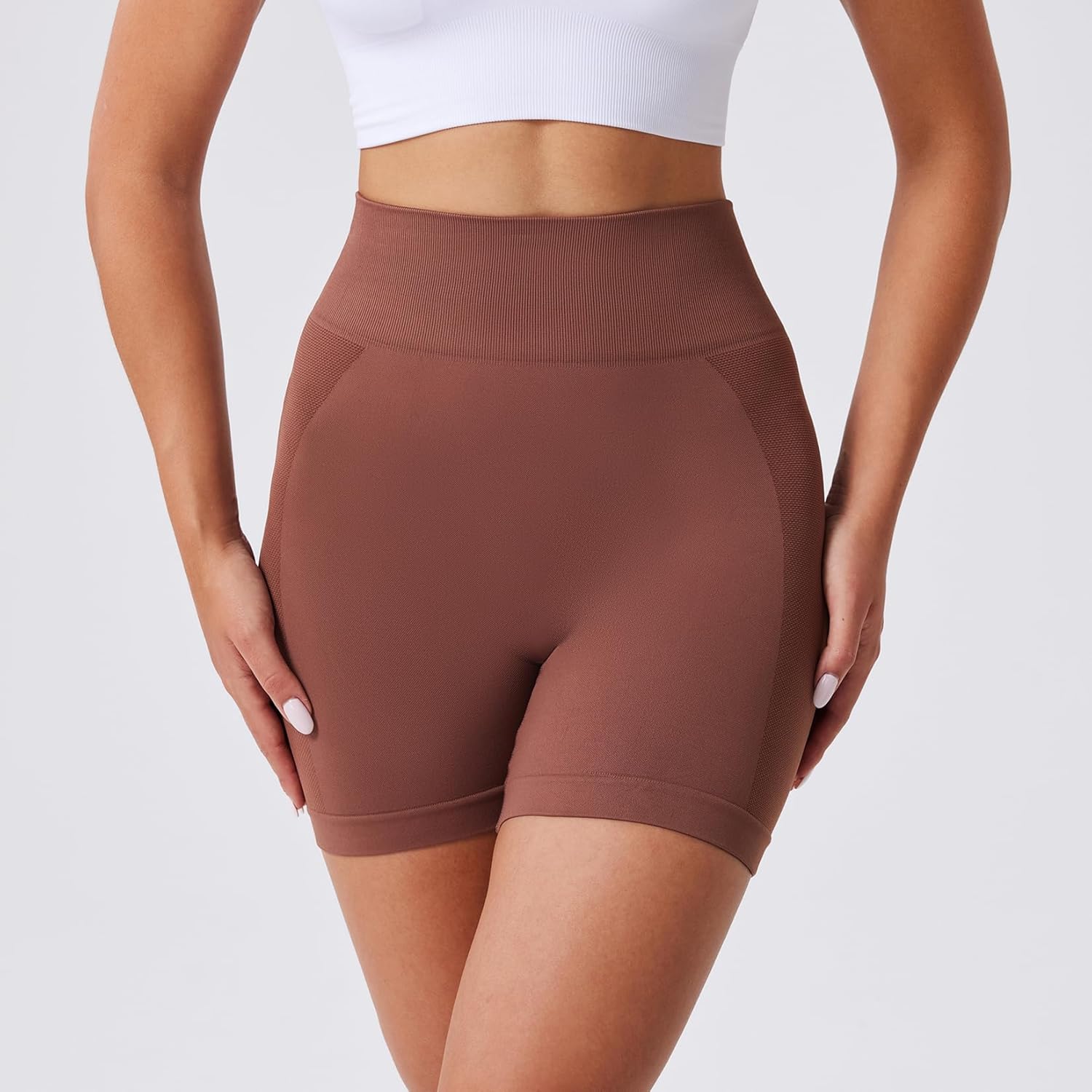 Evercute Women's Zip Front Sports Bras Shorts Pack Wireless Padded Medium Support Post-Surgery Bra Size M