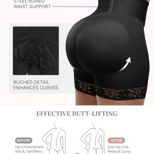FeelinGirl Butt Lifting Shapewear for Women Tummy Control Body Shaper Shorts Butt Hip Enhancer Shapewear Panties