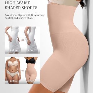 FeelinGirl Shapewear for Women Tummy Control High Waist Body Shaper Shorts Butt Lifting Control Panties