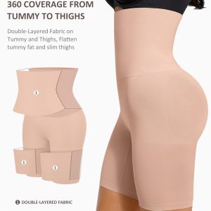 FeelinGirl Shapewear for Women Tummy Control High Waist Body Shaper Shorts Butt Lifting Control Panties