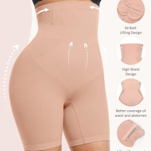 FeelinGirl Shapewear for Women Tummy Control High Waisted Body Shaper Shorts Girdles Butt Lift Panties Thigh Slimmer