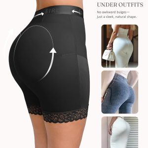 FeelinGirl Shapewear for Women Tummy Control Shorts Butt Lifting Faja Mid-waist Body Shaper with Hook Zipper Closure
