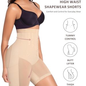 FeelinGirl Shapewear Tummy Control Body Shaper Shorts Butt Lifting Panties Thigh Slimmer