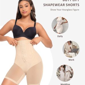 FeelinGirl Shapewear Tummy Control Body Shaper Shorts Butt Lifting Panties Thigh Slimmer