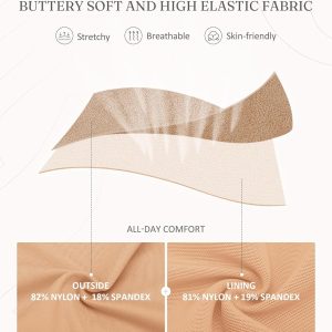 FeelinGirl Tummy Control Shapewear for Women Faja Shorts High Waisted Seamless Body Shaper with Zipper Crotch