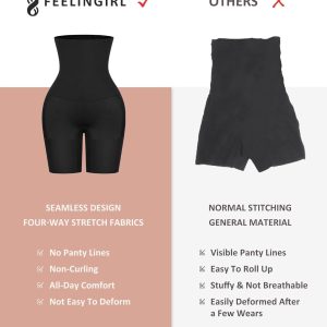 FeelinGirl Tummy Control Shapewear Shorts for Women High Waisted Shapewear Shorts Under Dress Shapewear Butt Lifting Panties