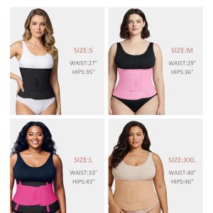 FeelinGirl Waist Trainer Belt for Women Waist Cincher Trimmer Corset Adjustable Hook Loop Faja Tummy Control Slimming