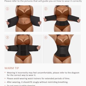 FeelinGirl Waist Trainer Belt Waist Cincher Trimmer Ab Belt Tummy Control Body Shaper with Triple Wrap Women and Men