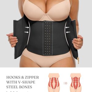 FeelinGirl Waist Trainer Corset Shapewear Tummy Control Body Shaper Waist Cincher for Women Sport Workout Girdle