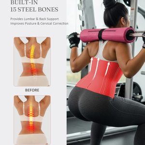 FeelinGirl Waist Trainer Corset Shapewear Tummy Control Body Shaper Waist Cincher for Women Sport Workout Girdle