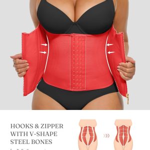 FeelinGirl Waist Trainer Corset Shapewear Tummy Control Body Shaper Waist Cincher for Women Sport Workout Girdle
