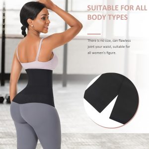 FeelinGirl Waist Trainer for Women Bandage Wrap Trimmer Belt Long Torso Tummy Wraps Belly Body Shaper Waist Trimmer Belt