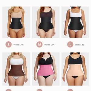 FeelinGirl Waist Trainer for Women Bandage Wrap Trimmer Belt Long Torso Tummy Wraps Belly Body Shaper Waist Trimmer Belt