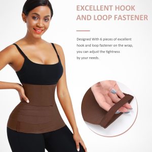 FeelinGirl Waist Trainer for Women Bandage Wrap Trimmer Belt Long Torso Tummy Wraps Belly Body Shaper Waist Trimmer Belt