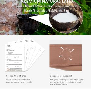 FeelinGirl Waist Trainer for Women Latex Waist Trainers Vest Plus Size Waist Cincher Corset 3 Belts Hooks Steel Bones