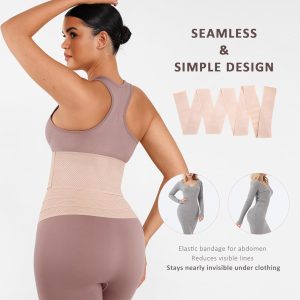 FeelinGirl Waist Trainer for Women & Men Breathable Tummy Control Waist Wrap Belt Elastic Bandage Belly Band