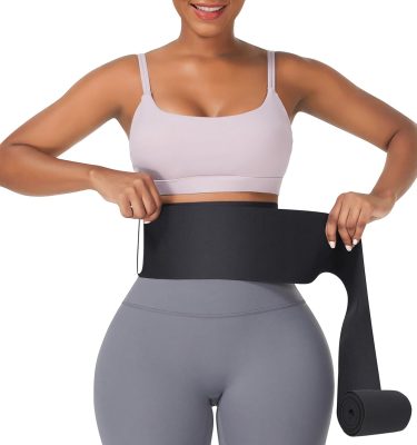 FeelinGirl Waist Trainer for Women Men - Wrap Belt for Stomach Plus Size Tummy