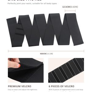 FeelinGirl Waist Trainer for Women Snatch Bandage Tummy Wrap Plus Size Workout Waist Trimmer for Gym Sport