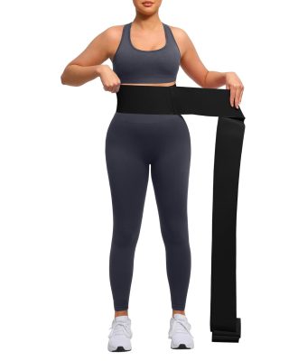 FeelinGirl Waist Trainer for Women Snatch Bandage Tummy Wrap Plus Size Workout Waist Trimmer for Gym Sport