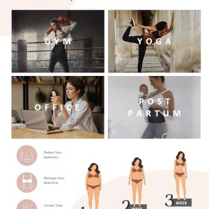 FeelinGirl Waist Trainer for Women Snatch Bandage Tummy Wrap Plus Size Workout Waist Trimmer for Gym Sport