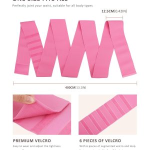 FeelinGirl Waist Trainer for Women Snatch Bandage Tummy Wrap Plus Size Workout Waist Trimmer for Gym Sport