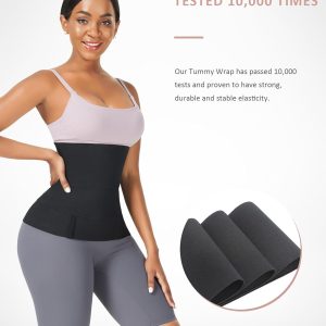 FeelinGirl Waist Trainer for Women Trimmer Belt Waist Cincher Tummy Wrap Plus Size Snatch Me Up Bandage Body Shaper