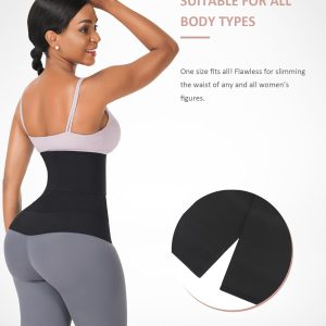 FeelinGirl Waist Trainer for Women Trimmer Belt Waist Cincher Tummy Wrap Plus Size Snatch Me Up Bandage Body Shaper