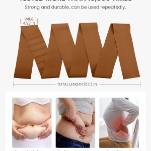 FeelinGirl Waist Trainer for Women Trimmer Belt Waist Cincher Tummy Wrap Plus Size Snatch Me Up Bandage Body Shaper