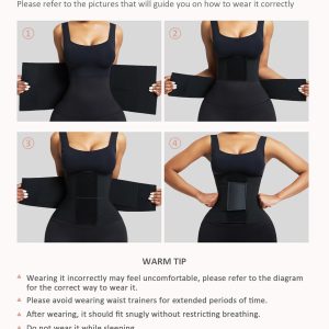FeelinGirl Waist Trainer Long Torso Waist Cincher Trimmer Ab Belt Tummy Control Body Shaper Triple Wrap Women and Men