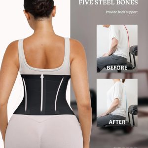 FeelinGirl Waist Trainer Long Torso Waist Cincher Trimmer Ab Belt Tummy Control Body Shaper Triple Wrap Women and Men