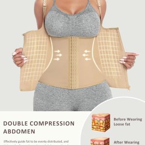 FeelinGirl Waist Trainer Vest for Women Tummy Control Corset Shapewear with Steel Bones Cincher Tank Top Girdle