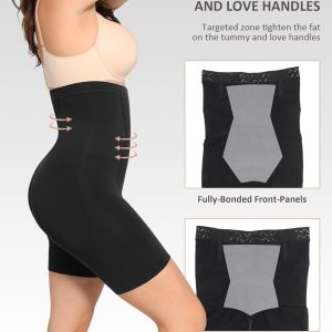 FeelinGirl Womens Shapewear Tummy Control High Waisted Seamless Body Shaper Shorts Girdle Butt Lifting Panties Thigh Slimmer