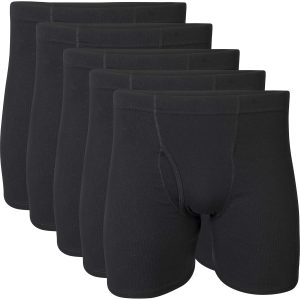 Gildan Men's Underwear Covered Waistband Boxer Briefs, Multipack