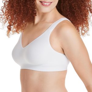 Hanes Womens Wireless Bra, Smooth Comfort Full-Coverage T-Shirt Bra for Women, Single Or 2-Pack