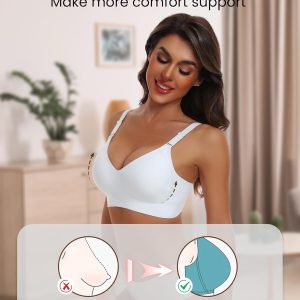 HORISUN Comfortable Seamless Full Coverage Bra for Women Wireless Bras with Soft Support Regular and Plus Size