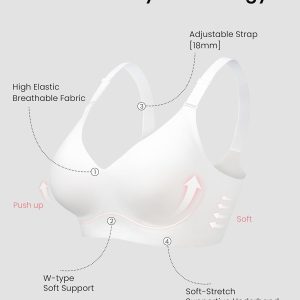 HORISUN Comfortable Seamless Full Coverage Bra for Women Wireless Bras with Soft Support Regular and Plus Size