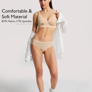 HORISUN Seamless Bras Full Coverage V Neck Push Up Wireless Bras for Women