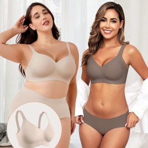 HORISUN Wireless Bras for Women Soft Comfortable No Underwire T Shirt Bra Seamless Full Coverage Bras with Support