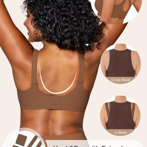 HORISUN Wireless Bras for Women Soft Comfortable No Underwire T Shirt Bra Seamless Full Coverage Bras with Support