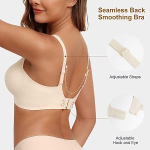 HORISUN Wireless Seamless Bras for Women Deep V Neck Comfortable Push Up Bra No Underwire