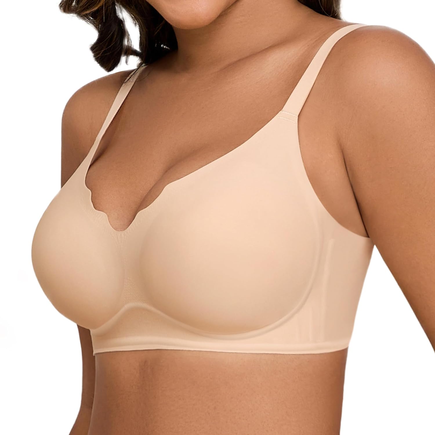 HORISUN Womens Bras for Women Wireless Comfort Full Coverage Mesh Breathable Padded No Underwire Support T Shirt Bra