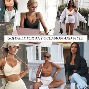 HORISUN Womens Wireless Seamless Pullover Bra with Soft Support Vest No Underwire Criss Cross Back T Shirt Bra