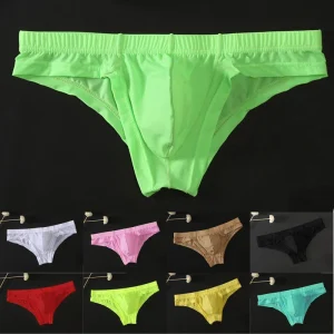 Hot Men's Sexy Ice Silk Skinny Briefs Comfy Breathable Low-Waist Underwear Men Ice Silk Breathable Low-waist Underwear - AliExpress 200574005