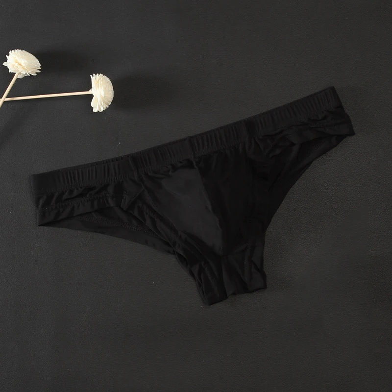 Hot Men's Sexy Ice Silk Skinny Briefs Comfy Breathable Low-Waist Underwear Men Ice Silk Breathable Low-waist Underwear - AliExpress 200574005